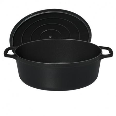 COCOTTE IN GHISA CHASSEUR OVALE - NOIR MAT