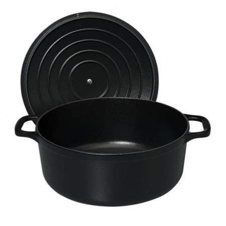 COCOTTE IN GHISA CHASSEUR RONDE - NOIR MAT