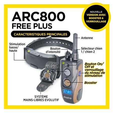 COLAR DE ADESTRAMENTO DOGTRA ARC 800 FREE PLUS