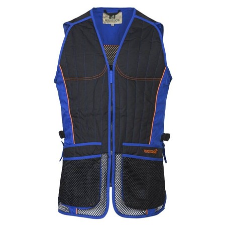 Colete De Tiro Masculino Percussion Ball Trap Evo - Preto/Azul