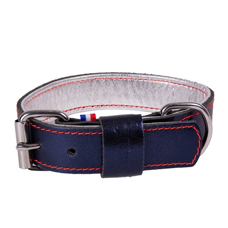 Collier Chien Cuir Martin Sellier Dakota - Bleu