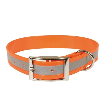 Collier Difac Biothane Réfléchissant - Orange