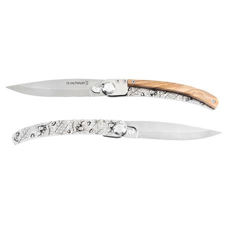 COLTELLO DA TASCA LE COQ FRANÇAIS CHÊNE LEGNO DI ULIVO