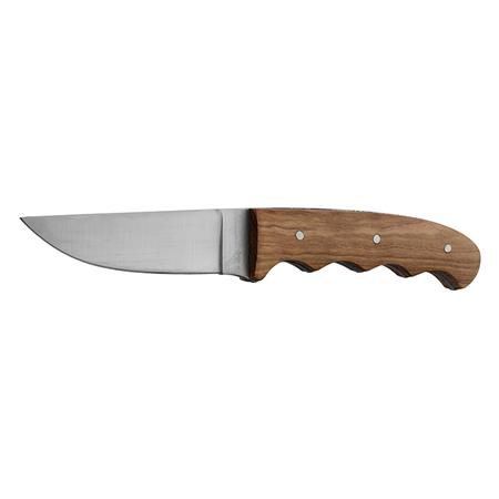 COLTELLO EUROP ARM MANICO IN LEGNO DI PLATANO CON INCISIONE DI CINGHIALE E FODERO IN PELLE