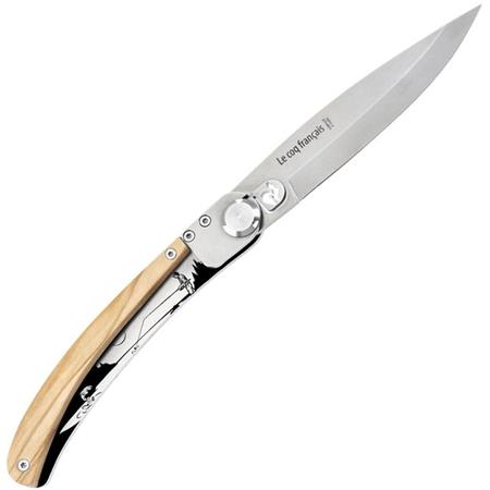 Coltello Tascabile Le Coq Français Rivière Legno D'olivo
