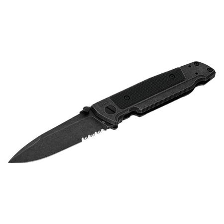 COUTEAU WALTHER Q5 STEEL FRAME BLACKWASH SERRATED