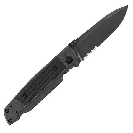 Couteau Walther Q5 Steel Frame Blackwash Serrated