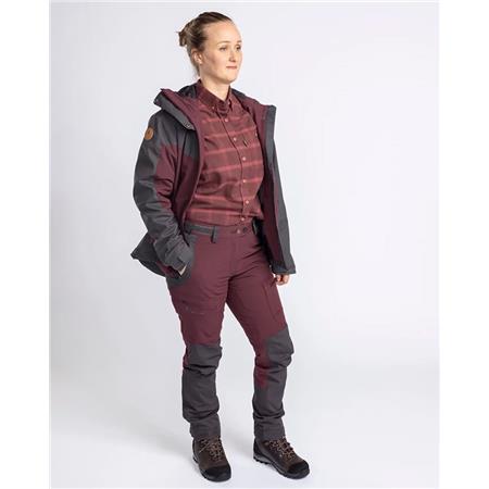 DAMEBUKSER PINEWOOD FINNVEDEN HYBRID W - BORDEAUX/ANTRACIT