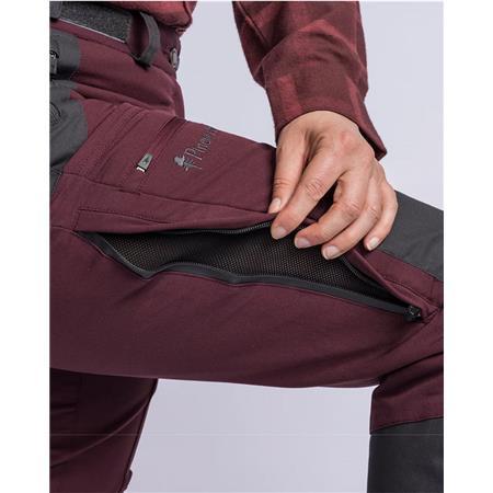 DAMEBUKSER PINEWOOD FINNVEDEN HYBRID W - BORDEAUX/ANTRACIT