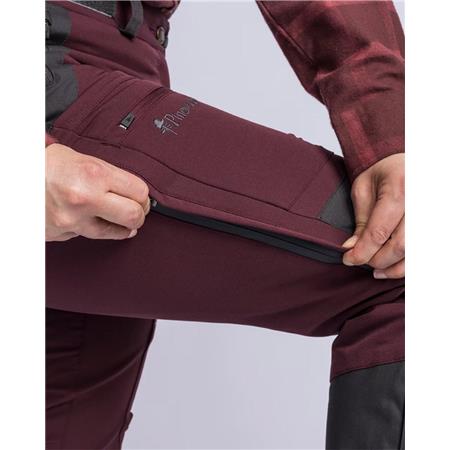 DAMEBUKSER PINEWOOD FINNVEDEN HYBRID W - BORDEAUX/ANTRACIT