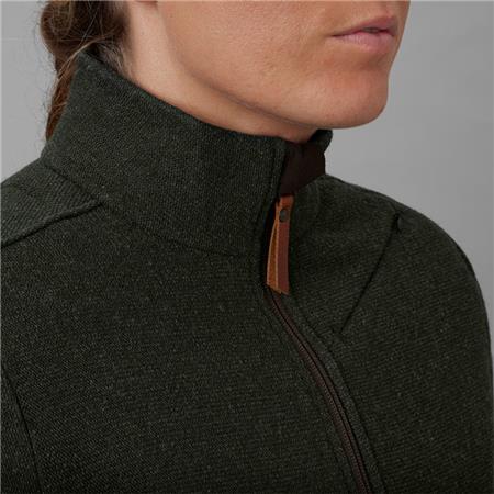 DAMEFLEECE HARKILA METSO FULL ZIP - PILGRØN