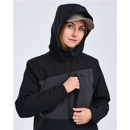 DAMEJAKKE PINEWOOD ABISKO LIGHT STRETCH - SORT/ANTRACIT