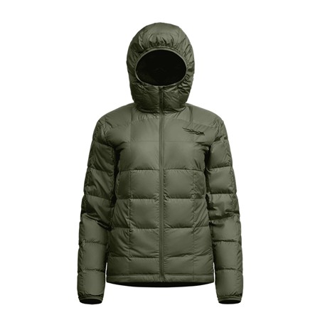 Damejakke Sitka Microdown Hooded - Olivengrøn