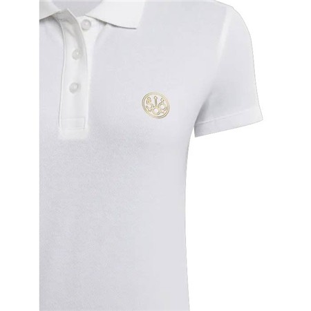 DAMEN-KURZARM-POLOSHIRT BERETTA LIMITIERTE AUFLAGE 500 JAHRE GOLD LOGO - STRAHLENDWEIß