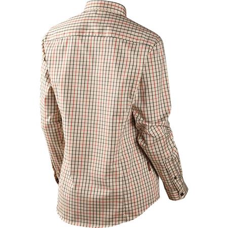 DAMEN LANGARMHEMD HARKILA LANCASTER LADY - BEIGE/ROT