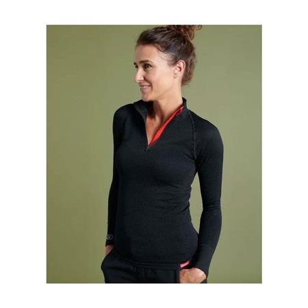 DAMEN-LANGARMSHIRT DAMART ENERGY 4 THERMOLACTYL ZIPPE - SCHWARZ