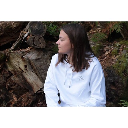 DAMEN-SWEATSHIRT LE PAIRON BÉCASSIER MIT KAPUZE - WEIß