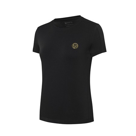 Damen-T-Shirt Mit Kurzen Ärmeln Beretta Limitierte Edition 500 Jahre Gold Logo - Schwarz