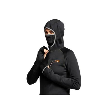DAMENFLEECE SITKA FANATIC HOODY - SCHWARZ