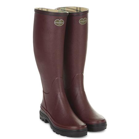 Damenstiefel Le Chameau Giverny Mit Jersey Gefüttert - Bordeaux