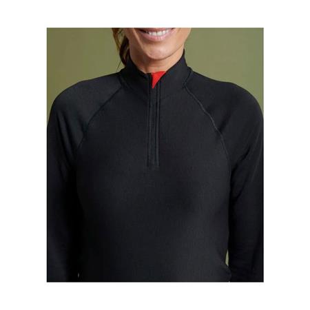 DAMENUNTERWÄSCHE DAMART TEE SHIRT THERMOLACTYL COMFORT 5 ZIP - SCHWARZ