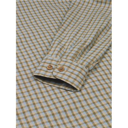 DAMESHEMD MET LANGE MOUWEN HARKILA SELJA LADY L/S CHECK - BLAUW GERUIT