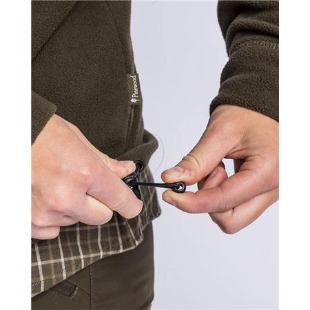 DAMFLEECE PINEWOOD SMÅLAND HUNTERS HALF ZIP W - BRUN