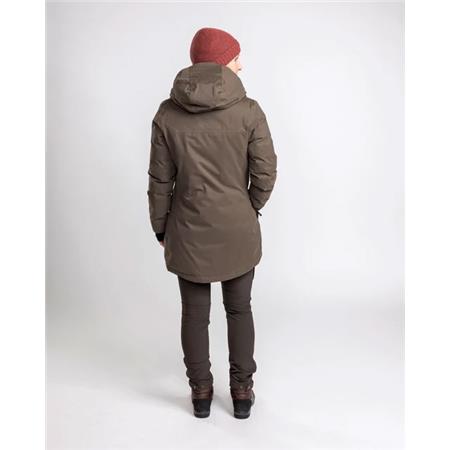 DAMJACKA PINEWOOD VÄRNAMO PADDED W - BRUN