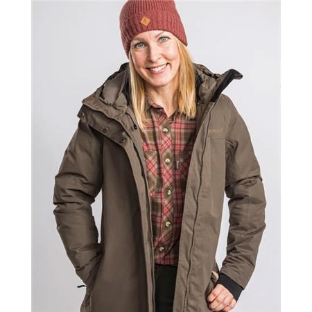 DAMJACKA PINEWOOD VÄRNAMO PADDED W - BRUN