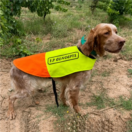 DOG HIGH-VISIBILITY VEST F.P CONCEPTS - YELLOW/ORANGE