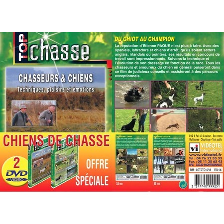 DVD - CHIENS DE CHASSE - TOP CHASSE - LOT DE 2