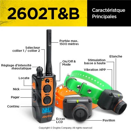 ΕΚΠΑΙΔΕΥΤΙΚΌ ΚΟΛΆΡΟ DOGTRA 2602T&B