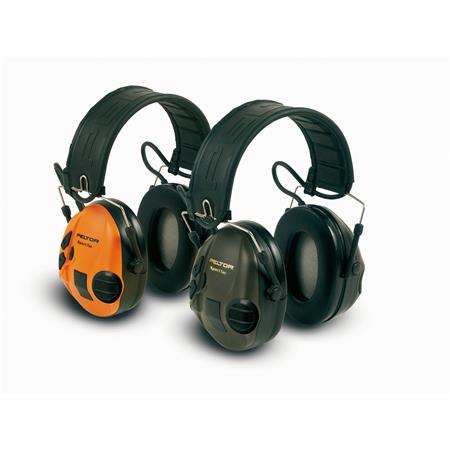 ELEKTRONISCHE GEHOORKAP PELTOR SPORTTAC GROEN/ORANJE + HYGIËNE-GELSET