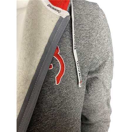 FELPA CON ZIP UOMO BROWNING SNAPSHOT ESCLUSIVA CHASSEUR.COM-GRIGIO