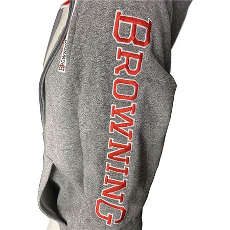 FELPA CON ZIP UOMO BROWNING SNAPSHOT ESCLUSIVA CHASSEUR.COM-GRIGIO