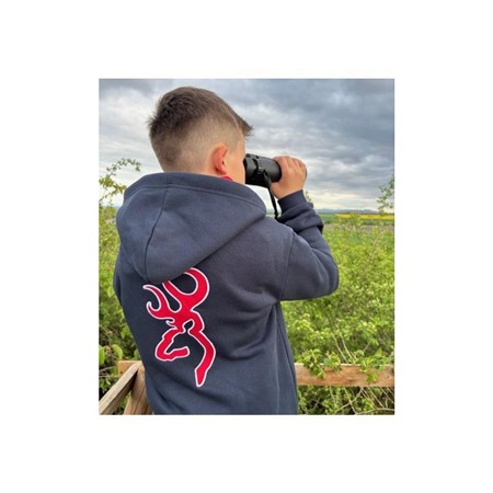 FELPA JUNIOR BROWNING CON ZIP SNAPSHOT - BLU