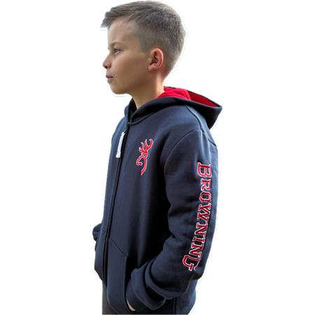 Felpa Junior Con Zip - Blu Browning Zippé Snapshot Smu - Bleu