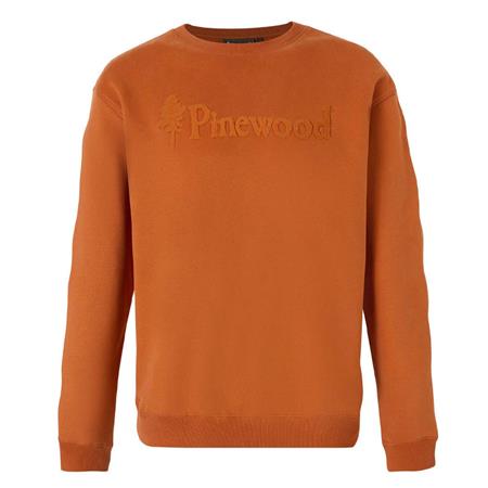 Felpa Uomo Pinewood Värnamo Pw Logo - Burned Orange