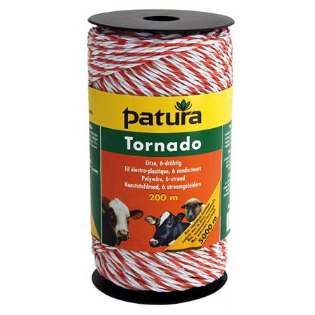 Fil Électro-Plastique Patura Tornado - Blanc/Orange