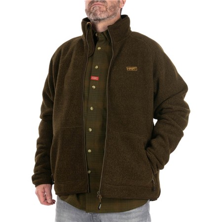 FLEECE HEREN HART GREDOS-S - BRUIN