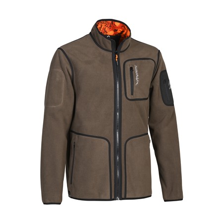 Fleece Herren Prohunt Wendbare Windjacke Drahthaar - Braun/Viper Bl/Ibex