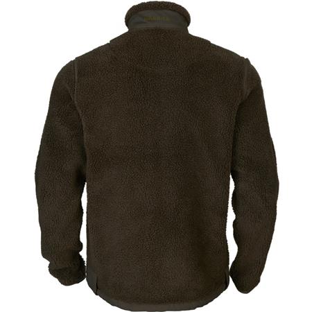 FLEECE TIL HERRE HARKILA RURIK TEDDY FLEECE - GRÅ/GRØN