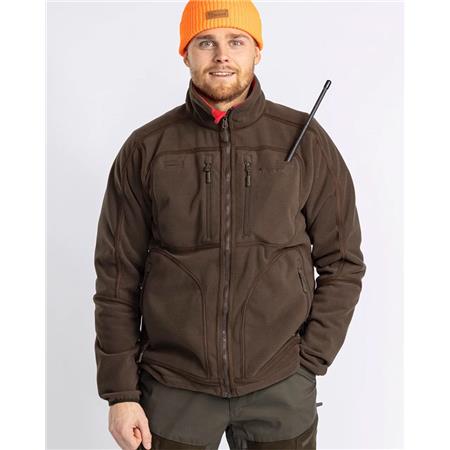 FLEECE TIL HERRE PINEWOOD FURUDAL REVERSIBLE FLEECE - BRUN/RØD