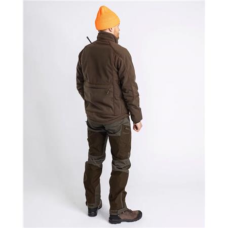 FLEECE TIL HERRE PINEWOOD FURUDAL REVERSIBLE FLEECE - BRUN/RØD