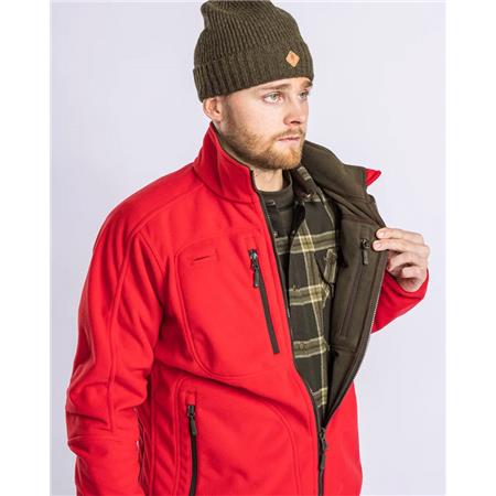 FLEECE TIL HERRE PINEWOOD FURUDAL REVERSIBLE FLEECE - BRUN/RØD