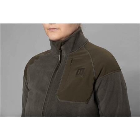 FLEECE TIL KVINDER HARKILA VILJA - GRØN/GRÅ