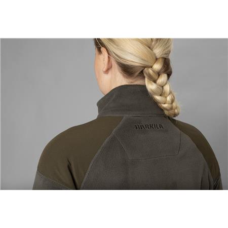 FLEECE TIL KVINDER HARKILA VILJA - GRØN/GRÅ