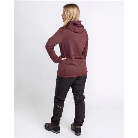 FLEECE TIL KVINDER PINEWOOD FINNVEDEN HOODIE W - BORDEAUX