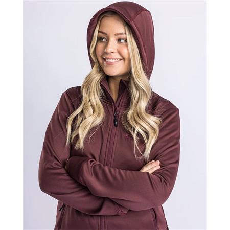 FLEECE TIL KVINDER PINEWOOD FINNVEDEN HOODIE W - BORDEAUX