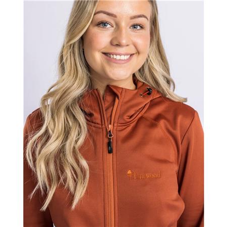 FLEECE TIL KVINDER PINEWOOD FINNVEDEN HOODIE W - TERRACOTTA